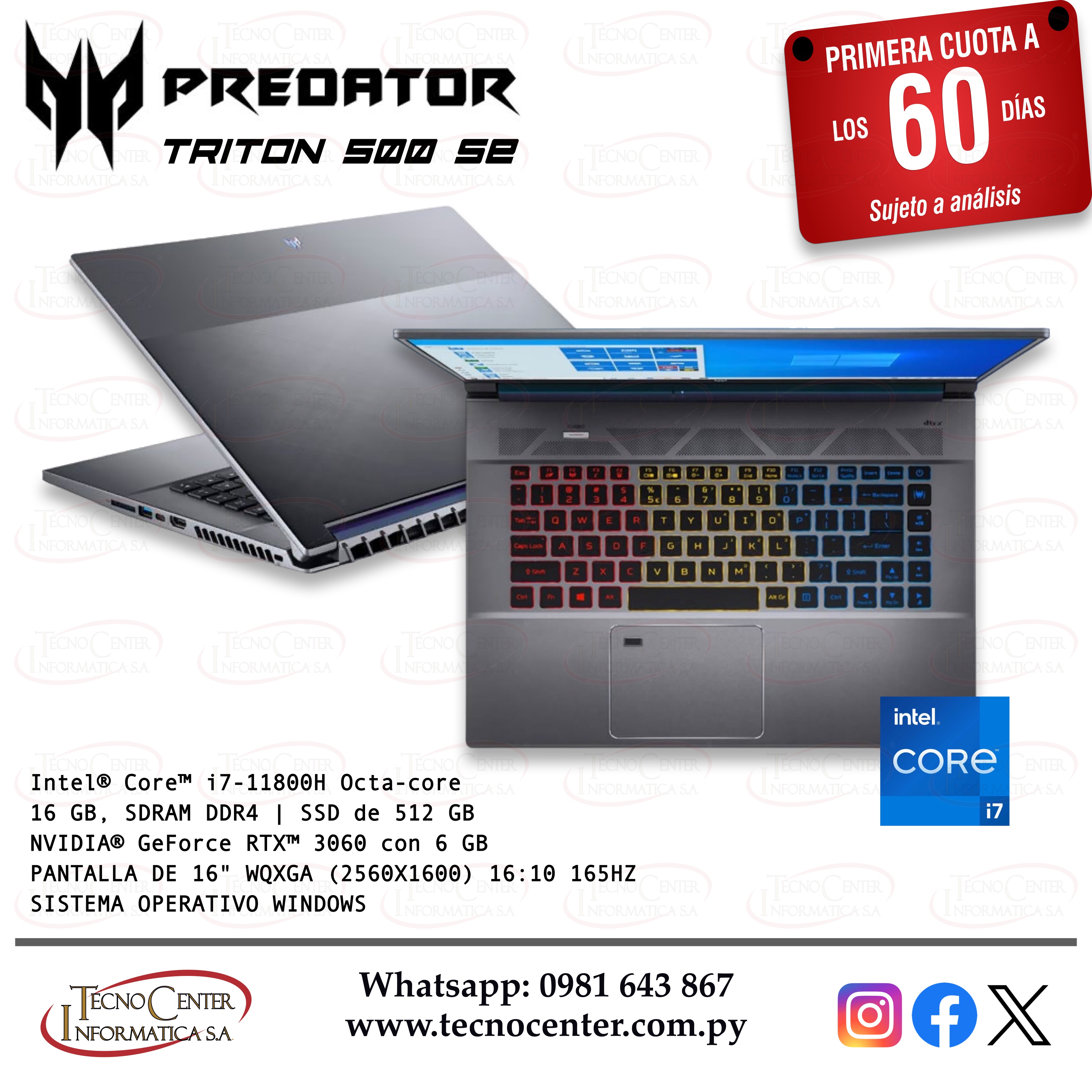 Notebook Acer Predator Triton 500 SE